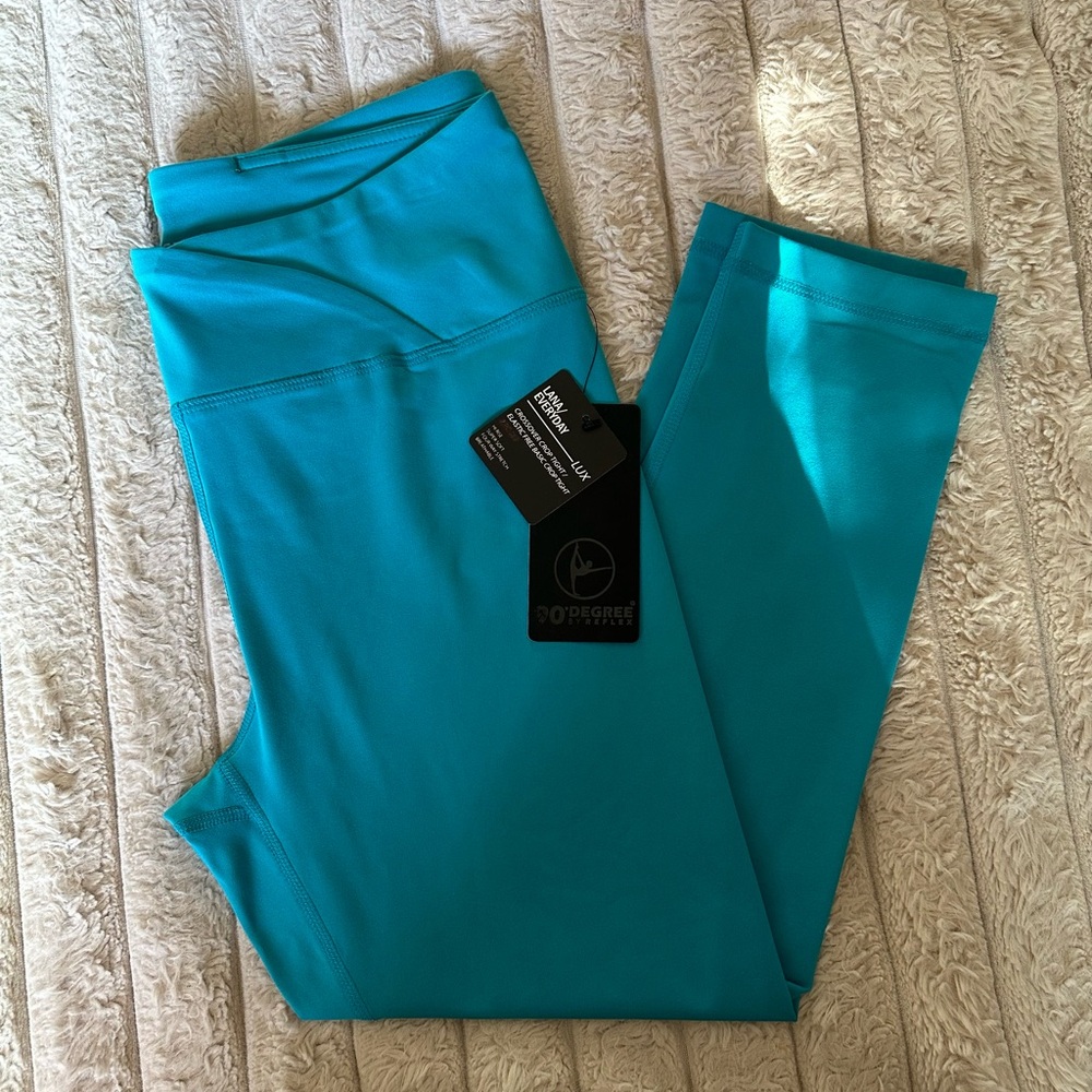 90 Degree By Reflex Aqua Blue Leggings